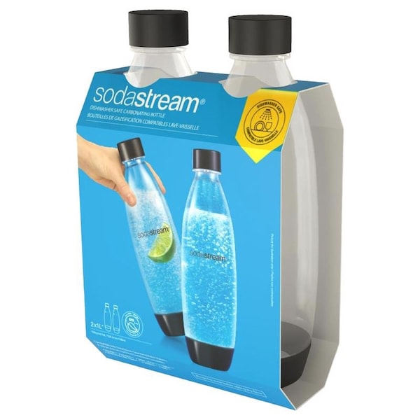 Sodastream SodaStream Black 1 L Carbonator Bottle 2 pk 1741260010 - main